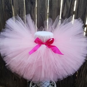 Light Pink and Fusia girl Tutu skirt size 12 month